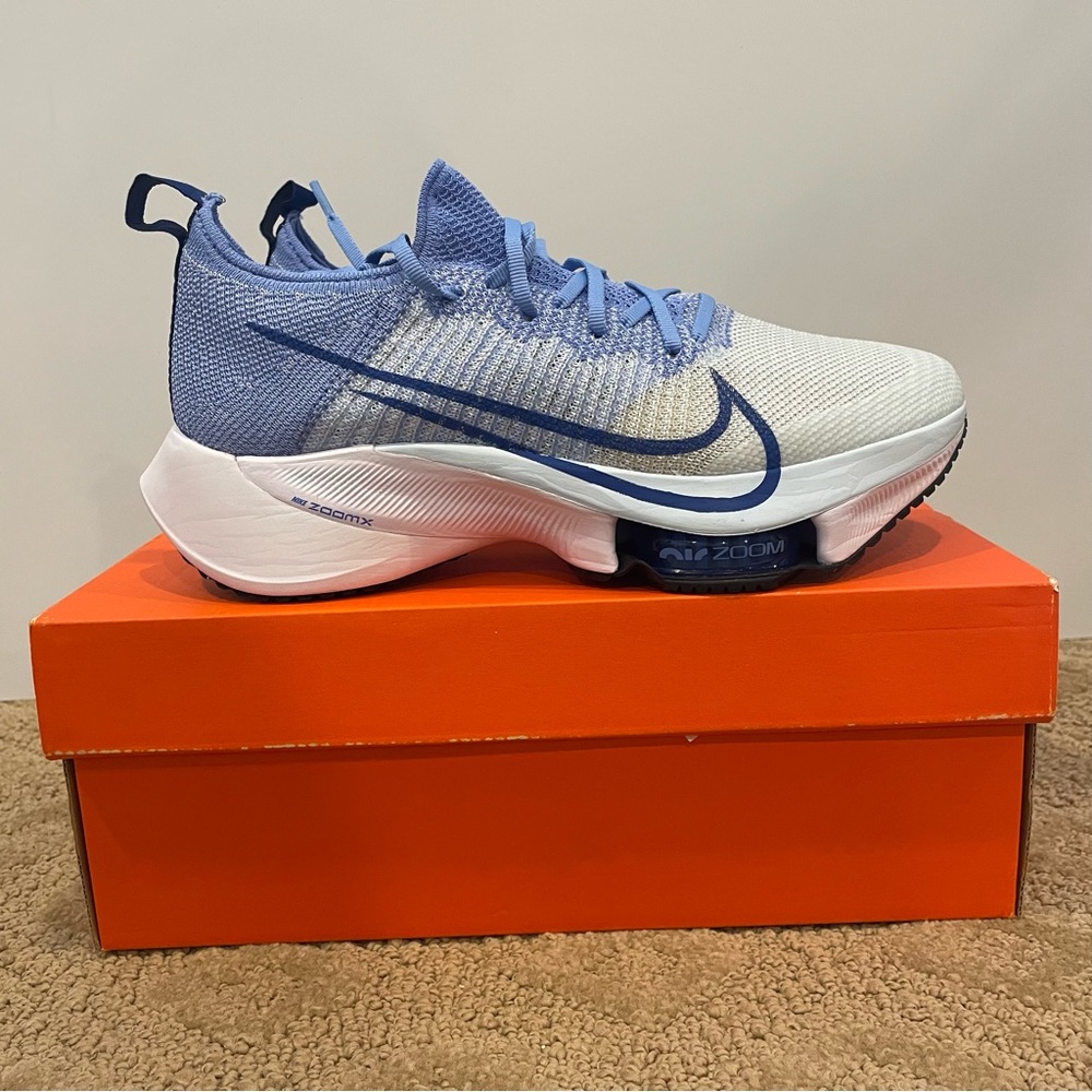 NWB Nike Air Zoom Tempo Next% FK Royal Blue Women’s 8.5 CI9924 400 running shoes